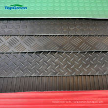 wholesale anti slip broad wide ribbed rubber mat flooring